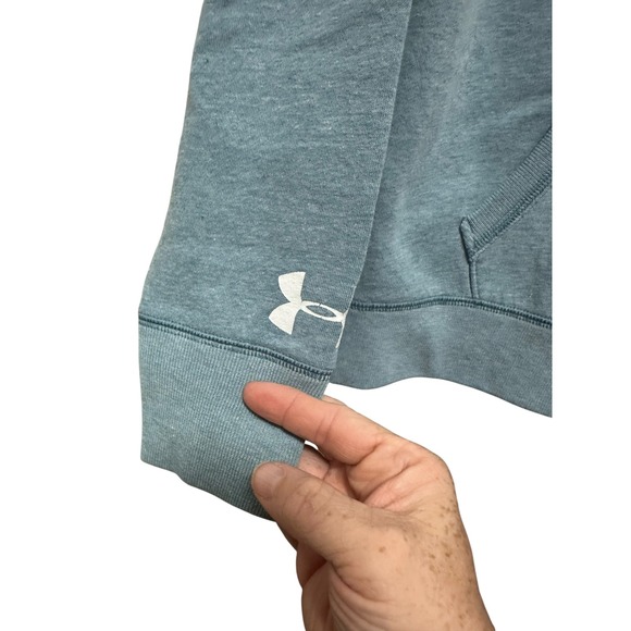 Under Armour Hoodie Sweatshirt Womens Small Pullover Athletic Blue - Picture 4 of 5
